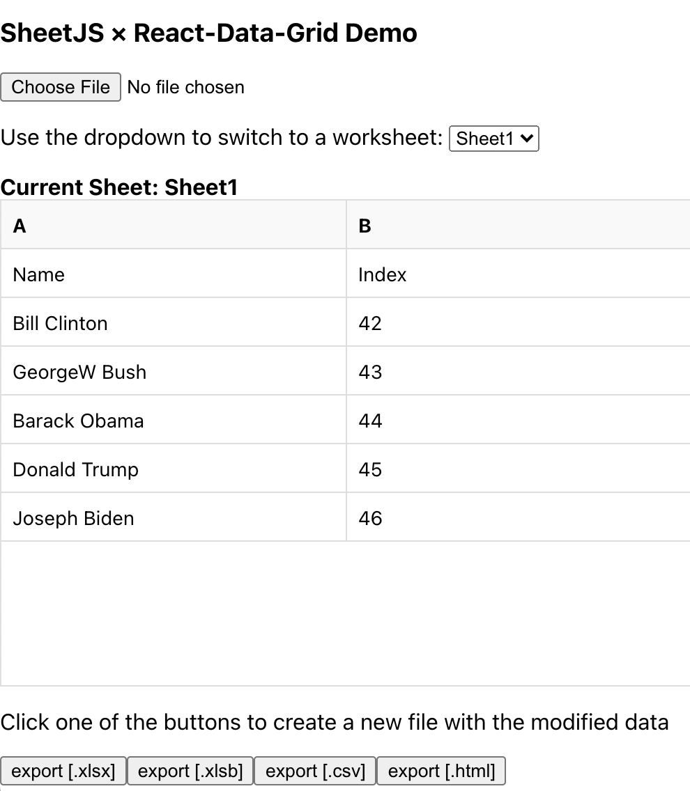 react-data-grid screenshot