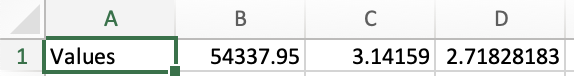 Typed Array to single row with title