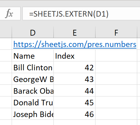 SHEETJS.EXTERN output